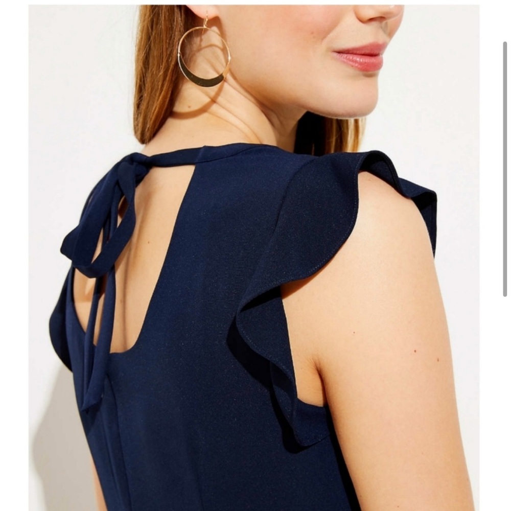 Loft Ruffle Sleeve Shift Dress - Picture 2 of 6